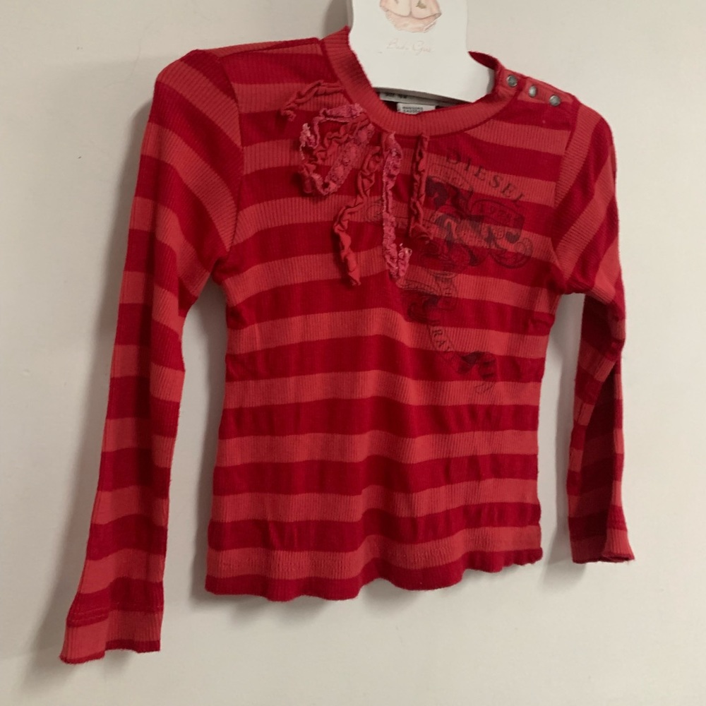 Diesel Baby Striped Ribbed Top - Picture 4 of 8